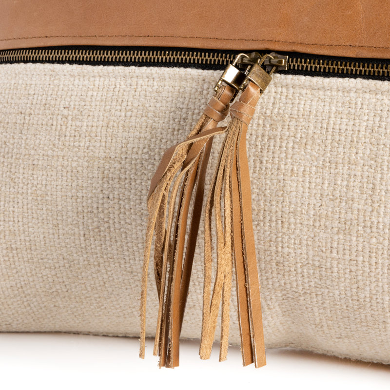 Lumbar Pillow Cover & Insert, 16"H x 24"W, Sonoma Butterscotch Top Grain Leather