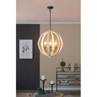 Lustre 6 lumières façon bougie Reanna