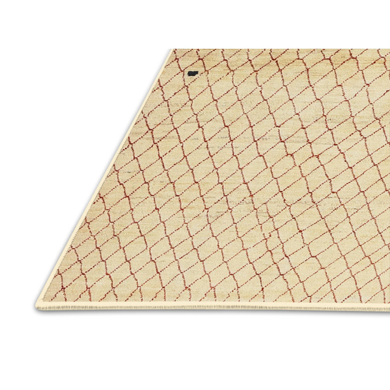 Tapis beige/brun contemporain, Rectangle 2 pi x 5 pi