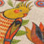 Akamba Akamba Cockatiels Floral Cream Square Throw Cushion
