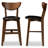 Upholstered Faux Leather Counter Stool with Solid Wood Frame-43741951