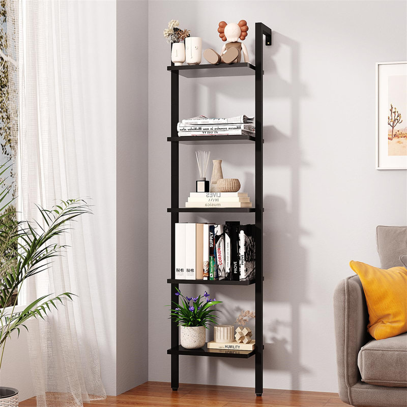 Akeria Metal Ladder Bookcase, 178cm H x 44cm W x 16cm D