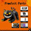 Chat noir gonflable 6 pi avec tête à secouer 6 pi Halloween