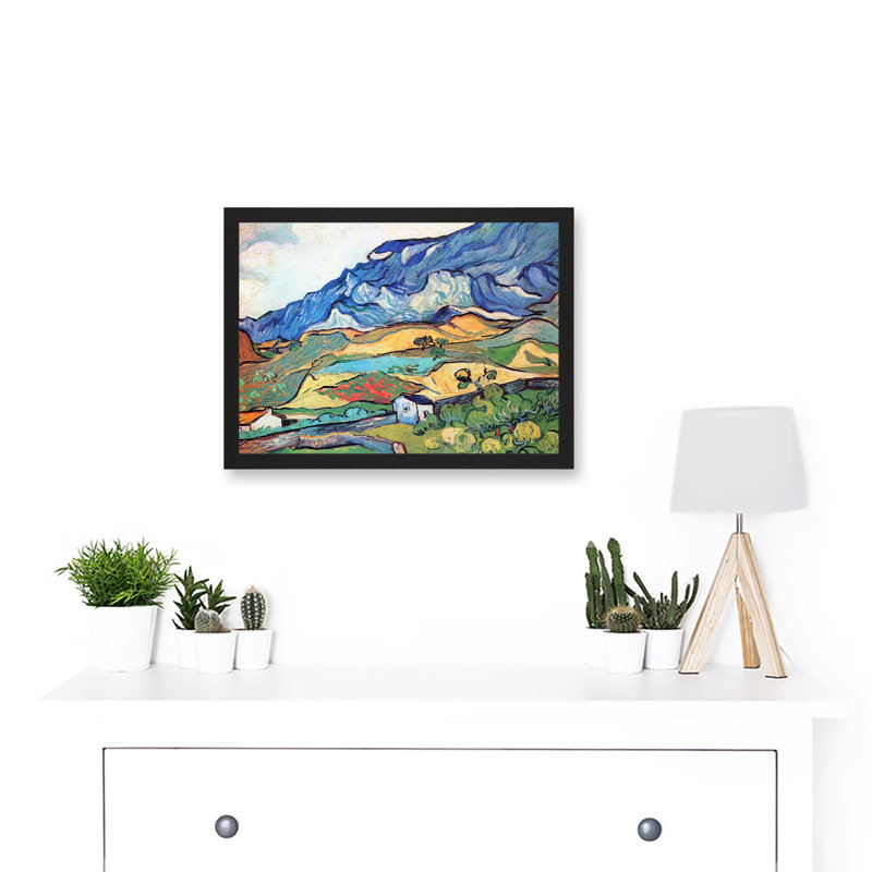 Les Alpilles Mountain by Vincent Van Gogh - Single Picture Frame Painting