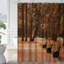 Rideau de douche avec 12 crochets Autumn City Park Trees-1000180834