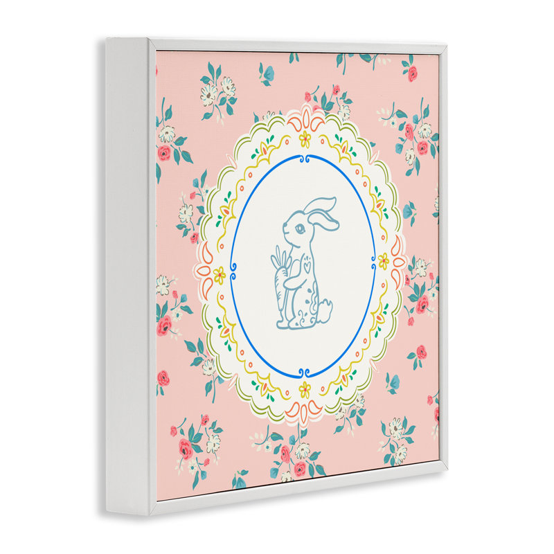 «Whimsical Spring Bunny», estampe numérique, design par Angela Steahling, H 12 po x l 12 po