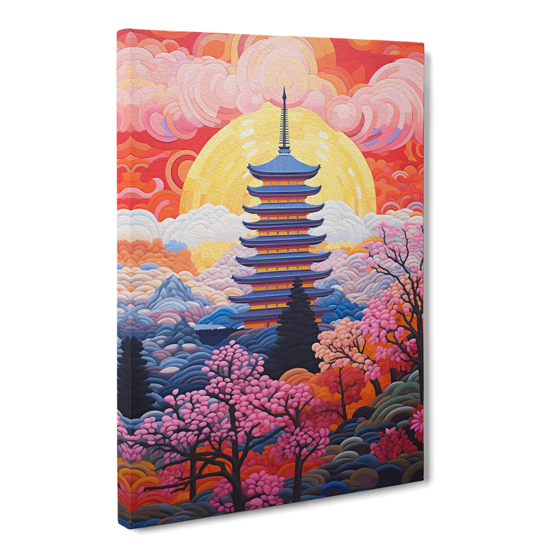 Pagoda Colour Field - Wrapped Canvas, 76cm H x 50cm W x 3cm D