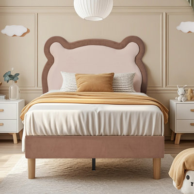 Bear Shape Adjustable Headboard Platform Bed Frame by Zoomie Kids
