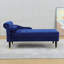 Chaise longue bleue en sherpa