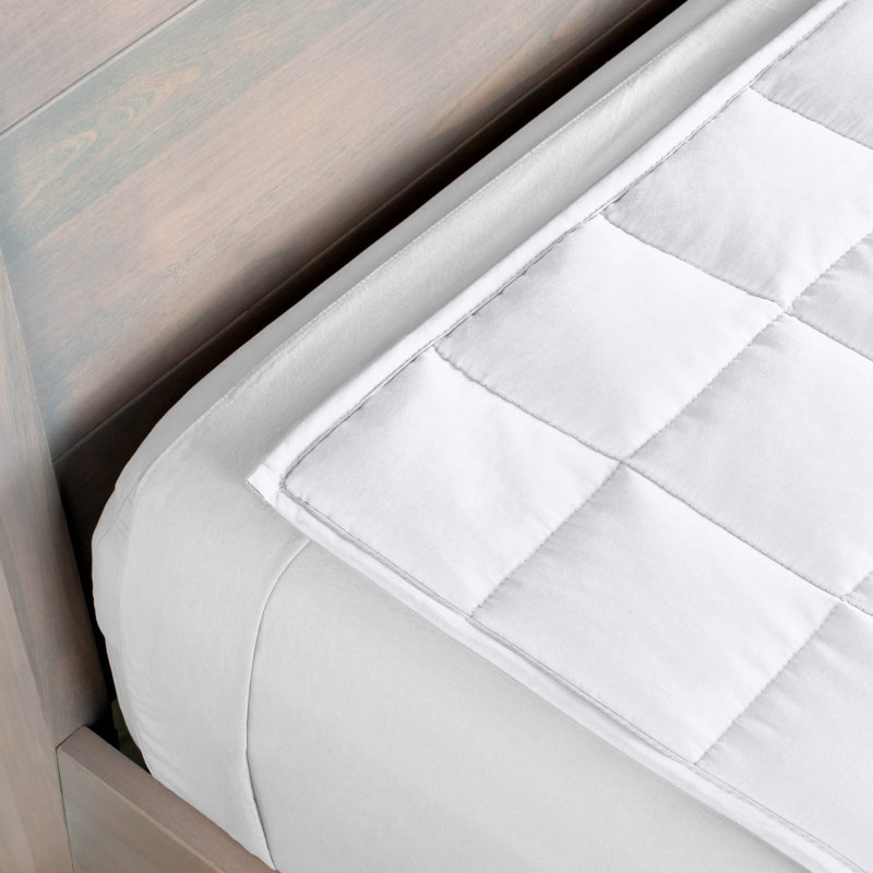  Cotton Twill Weighted Blanket, 48" W x 72" L, 15 lbs, White