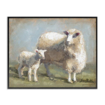 «Sheep Lamb Family Farm», estampe numérique par Sara Baker