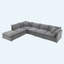 Canapé modulaire en chenille surdimensionné 125,5 po à 6 sièges avec repose-pieds mobile 125,5 po-1902956141