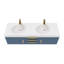 Meuble-lavabo mural double l 60 po x P 19 po x H 17,75 po Velkan-436294576-436294588-436294589