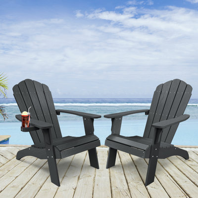 Jadam Adirondack Chair by Rosecliff Heights