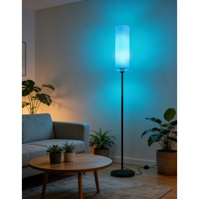 Lampe sur pied Smart WiFi avec compatibilité Alexa et Google Home, changement de couleur RVB et intensité variable à DEL continue, lampe sur pied moderne avec télécommande pour le salon et la chambre à coucher