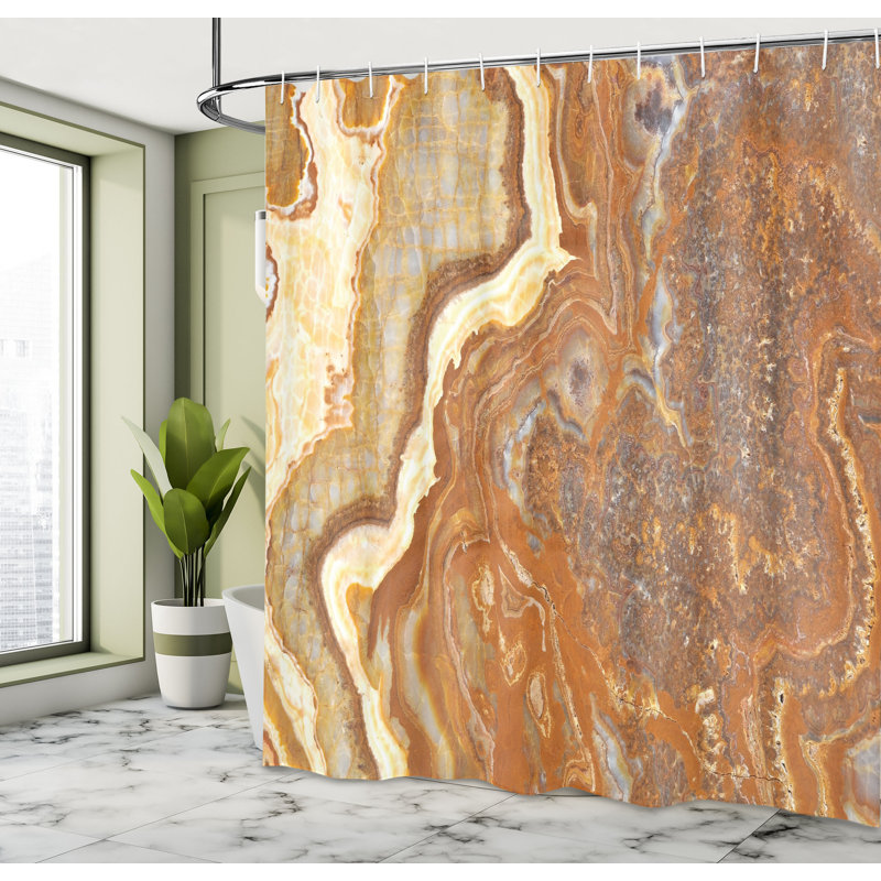 Shower Curtain with Hooks Included, 70"H x 69"W