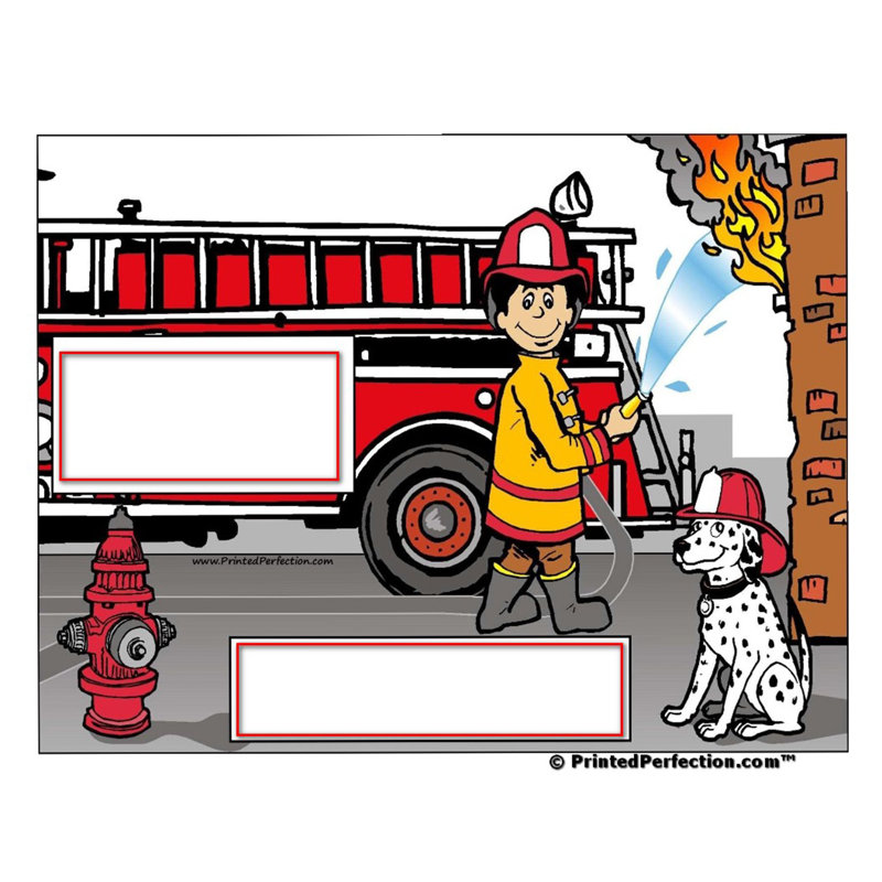 Personalized Name That Toon Fire Fighter - Male Rhinestone Bordered Key Chain, Yes