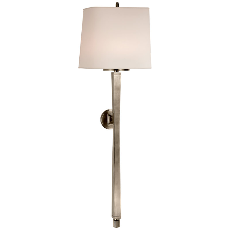 Thomas O'Brien Edie Baluster Sconce, Antique Nickel, White
