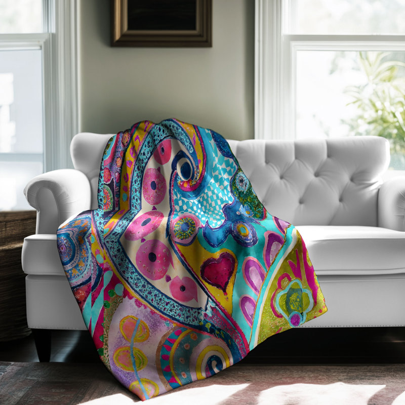 Machine Woven Throw Blanket, 50" W x 60" L