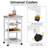Kitchen Island Cart With Stainless Steel Tabletop And Basket