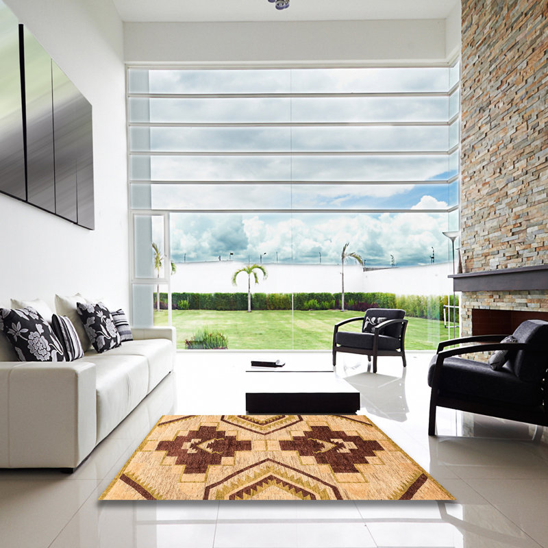 Tapis abstrait moderne 3246, Carré 4 pi
