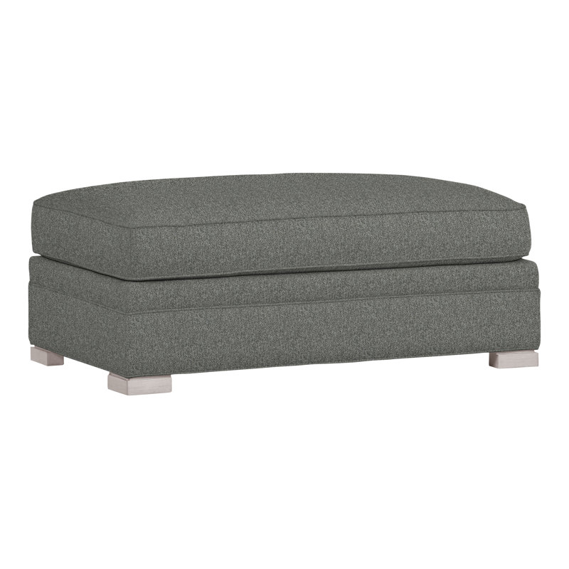 Nicholas Upholstered Ottoman, Dove Grey, Ian Pewter