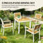 Ensemble de mobilier de salle à manger d'extérieur, table de patio 5 pièces et chaises