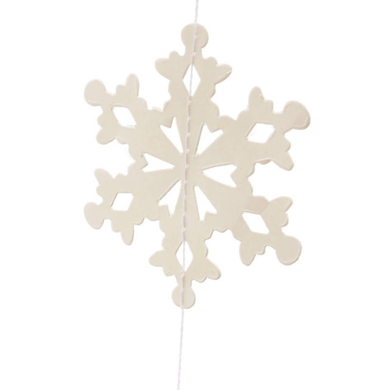 Expobazaar Snowflake Paper Bunting (Case of 8) - Silver,Grey