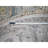 9'x9' Blue Grey Hand Knotted Karajeh Design Wool Round Oriental Rug AB993CAC81D24FB5A822FCC3F1C305A7