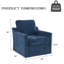 Fauteuil pivotant avec tissu chenille doux-97415408