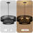 Caytlen 21.65" 5-Light Dimmable Hand-Woven Drum Chandelier-288478972