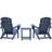 Alice All - Weather Folding Chair And Table , Patio Lawn For Outdoor Recreation, Navy Blue, Heat , Stackable Small Gardens Of 2, Garden, Backyard, Balcony, Ergonomic Design, Water Resistance