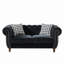 Canapé en tissu d'ameublement en velours de 67 po avec accoudoirs roulés et têtes de clous Chesterfield 67 po.-1196865276