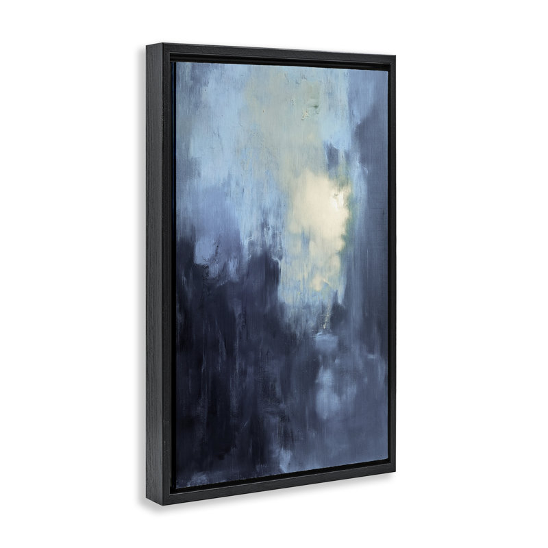  Toile abstraite moderne et masculine par Gina Kelly, Noir, noir, noir, noir, H 25 po x l 17 po