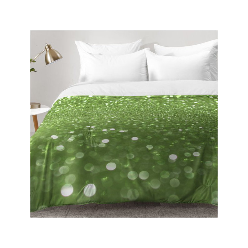 Ensemble d'édredon Bubbles Lime, Édredon pour lit simple TG + 1 taie décorative
