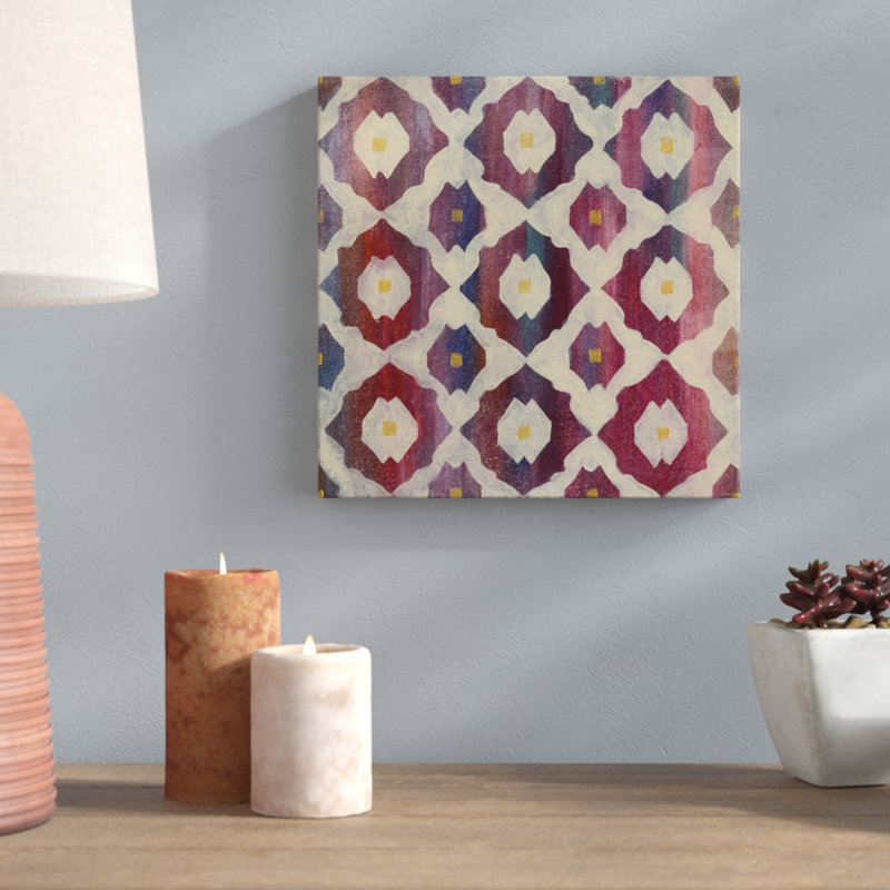 Boho Lattice II by Silvia Vassileva - No Frame Print on Canvas, 30cm H x 30cm W x 3.8cm D