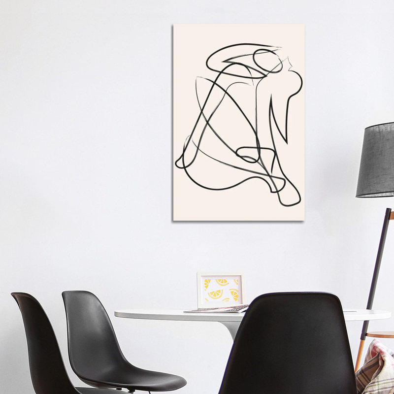 « Déconstruit silhouette Natural » par Mambo art studio-impression, H 40 po x l 26 po x P 1,5 po, Toile tendue, Pas de tapis