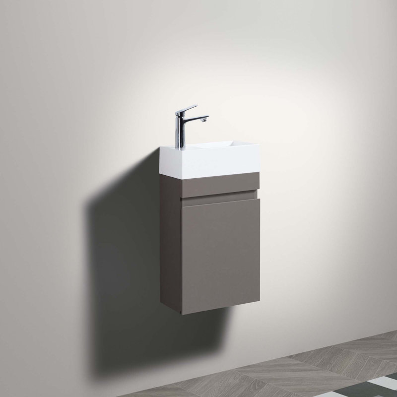 Petit meuble-lavabo mural moderne avec lavabo Modern