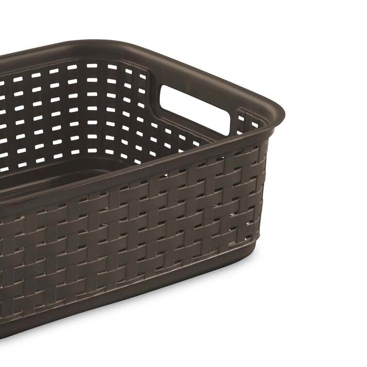 Sterilite Black Open-Weave Short Storage Basket