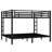 Metal king Bunk Bed for Teens and Adults,Space-Saving/Noise Reduced/No Box Spring Needed, Black