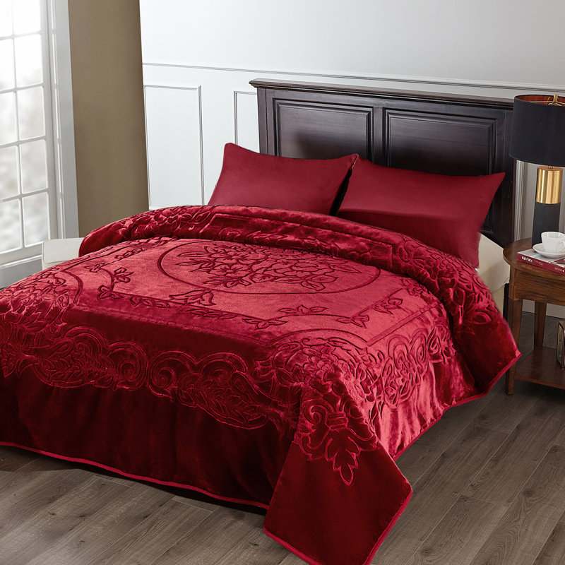 Couverture JasmineBlanket JML Luxury , Bourgogne
