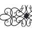 Décoration murale suspendue en fer forgé noir 32 po x 13 po-1385918503