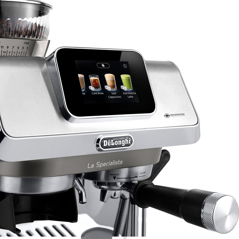 De'Longhi La Specialista Duo Espresso Machine with Touch Screen, Grinder, Cold Brew & Milk Frother