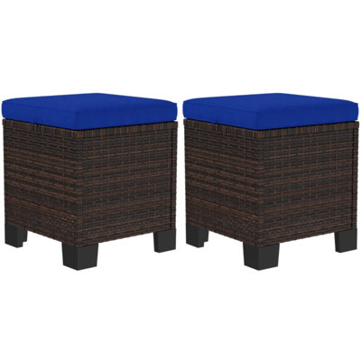 Outdoor Ottoman,Ottoman Cubes Set Of 2
