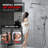 SUMERAIN Shower System Set with 9 Inch Rain Shower Head and 9 Settings Spray Hand Shower with Hard Water Filter-115848246
