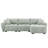 110" Modular Sectional Sofa, L Shape With Extra-Large Seat, Pull-Line Design, Movable Ottoman, High Density Foam, Free Combination, Sturdy Metal & Wood Frame, Boucle Fabric-1046993109