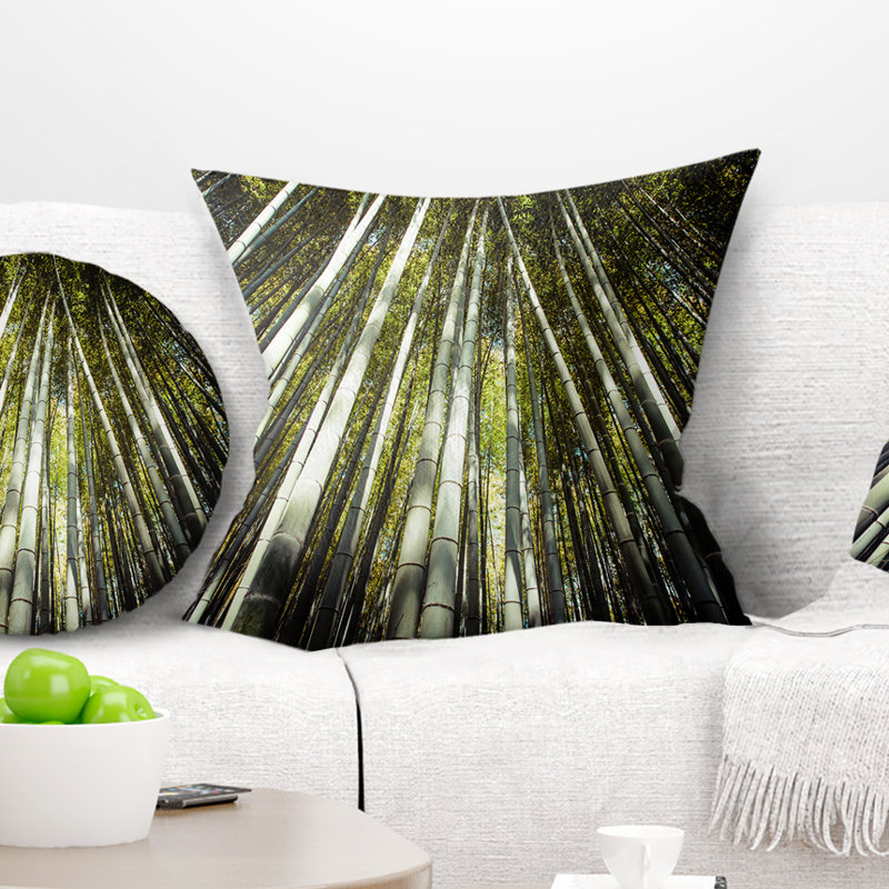 Oreiller de bois longs en bambou, 16 po x 1 po, Coussin décoratif
