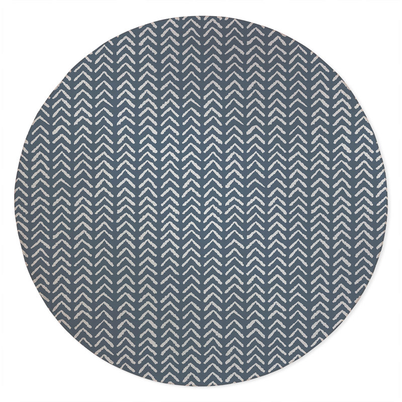 Tribe Way Non-Slip Outdoor Rug, Round 5'