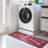 Non-Slip Rubberback Laundry Room Runner Rug, Entryway Rug, Red