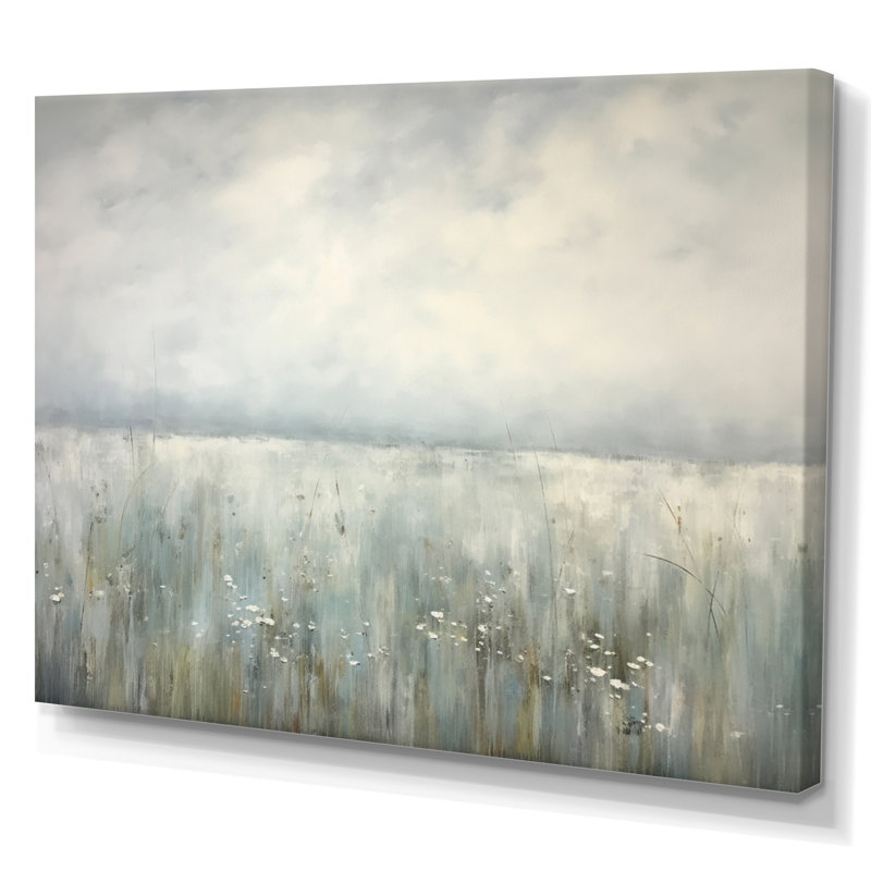«Meadow Minimalisme Horizon I», impressions sur toile, H 16 po x l 32 po x P 1 po, Toile tendue